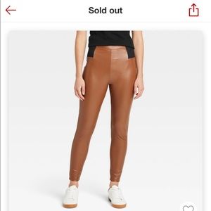 Beautiful, brand new , Faux leather leggings- A New Day sz XL